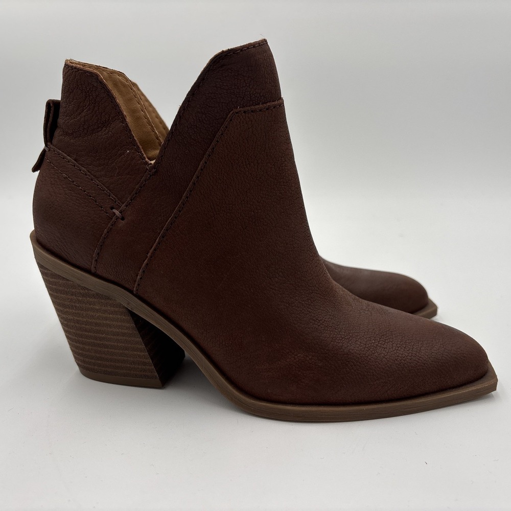 Crown Vintage Stavie Bootie Womens Brown Leather Boots Size 7.5 Western‎ Cowgirl